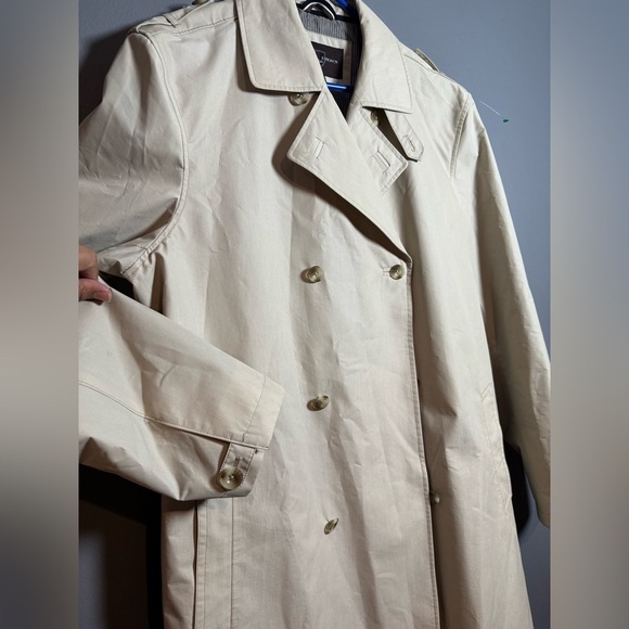 Black Brown 1826 Cream Tan Trench Coat with Belted Waist - Picture 7 of 8
